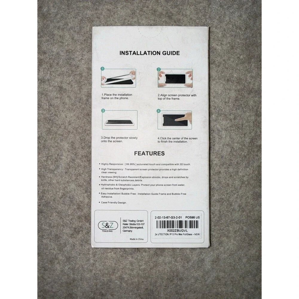Screen Glass Protector 2X UT for iPhone 13. New sealed